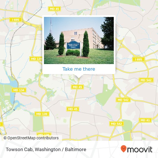 Mapa de Towson Cab, 8000 York Rd