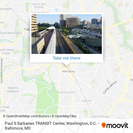 Mapa de Paul S Sarbanes TRANSIT Center