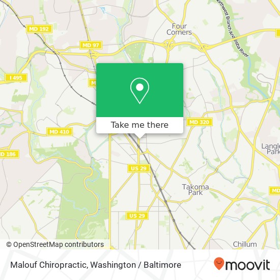 Mapa de Malouf Chiropractic, 8121 Georgia Ave