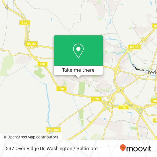 537 Over Ridge Dr, Frederick, MD 21703 map