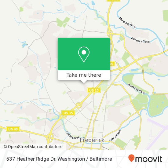 537 Heather Ridge Dr, Frederick, MD 21702 map