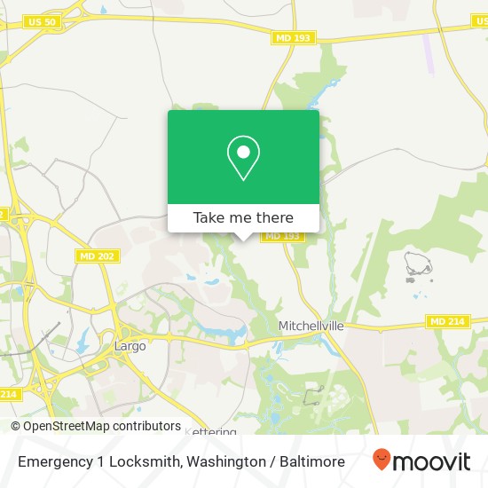 Mapa de Emergency 1 Locksmith, 11508 Canterbury Ct