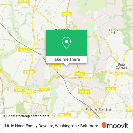 Mapa de Little Hand Family Daycare, 2408 Hayden Dr