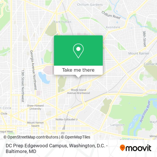 DC Prep Edgewood Campus map
