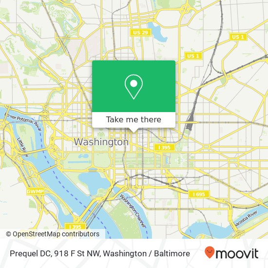 Mapa de Prequel DC, 918 F St NW