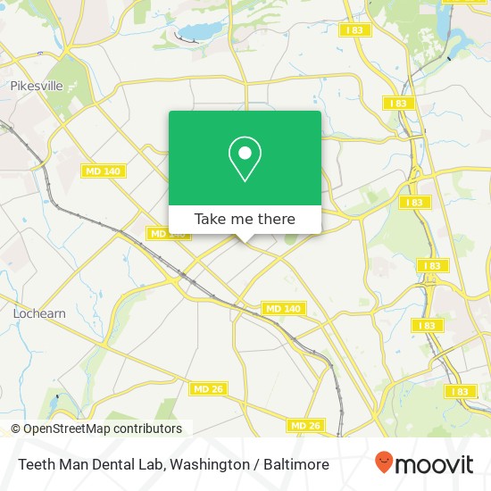 Mapa de Teeth Man Dental Lab, 5418 Park Heights Ave