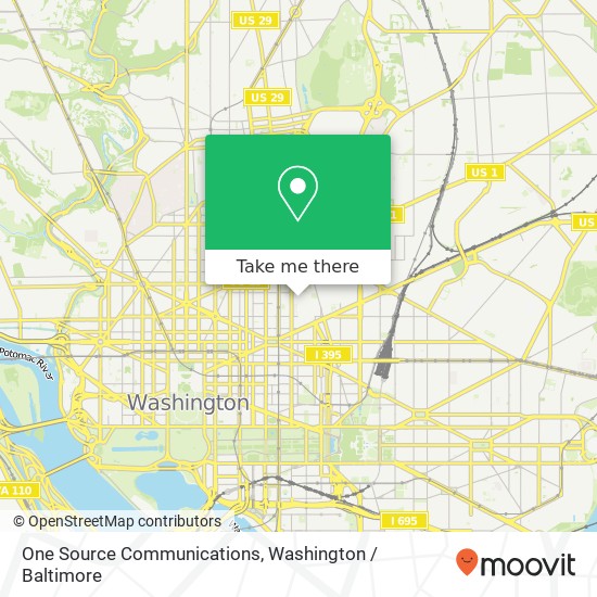 Mapa de One Source Communications, Washington, DC 20001