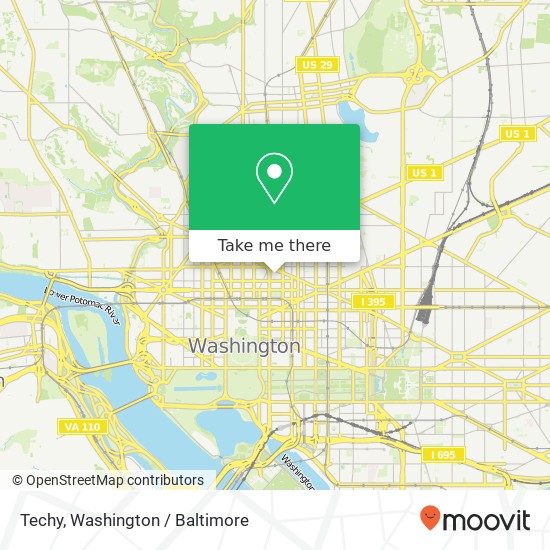 Techy, Green Ct NW map