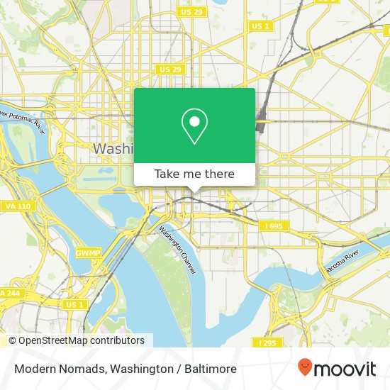 Modern Nomads, Maryland Ave SW map