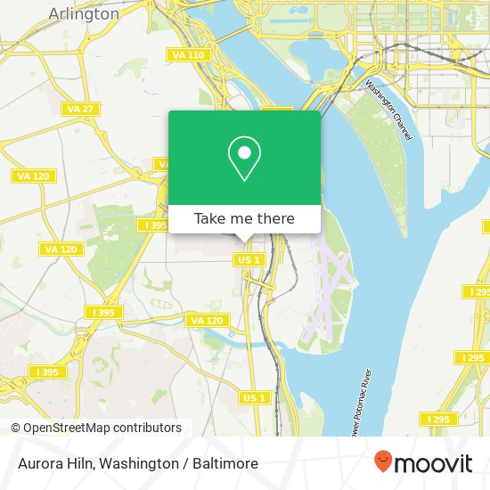 Mapa de Aurora Hiln, Arlington, VA 22202