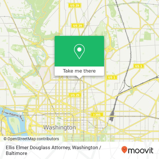 Mapa de Ellis Elmer Douglass Attorney, 909 U St NW