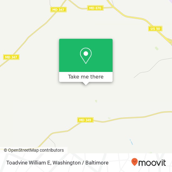 Mapa de Toadvine William E, 6844 Rockawalkin Rd