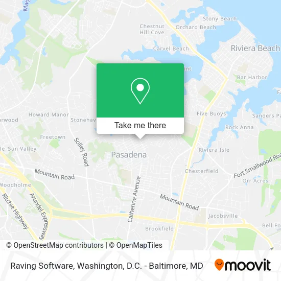 Raving Software, E Shore Rd map