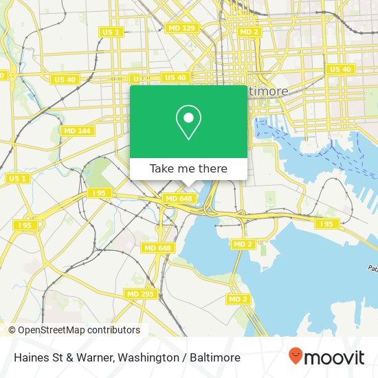 Haines St & Warner, Baltimore, MD 21230 map