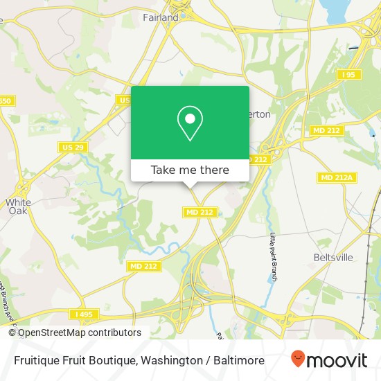 Fruitique Fruit Boutique, 11374 Cherry Hill Rd map