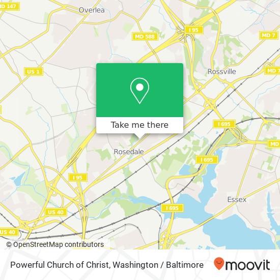 Powerful Church of Christ, 8050 Philadelphia Rd map