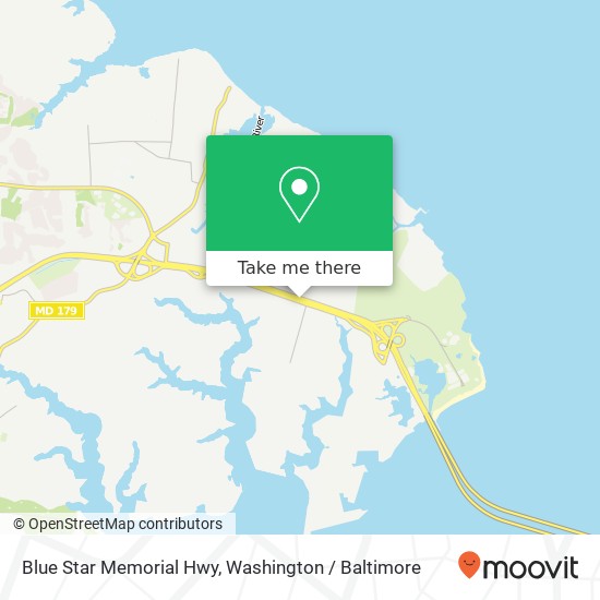 Mapa de Blue Star Memorial Hwy, Annapolis, MD 21409