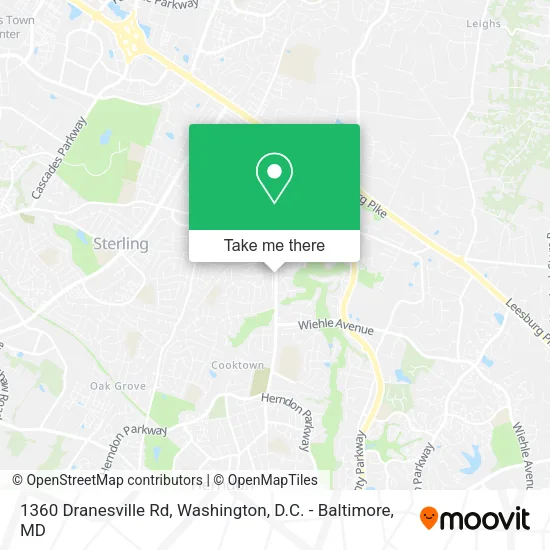 Mapa de 1360 Dranesville Rd