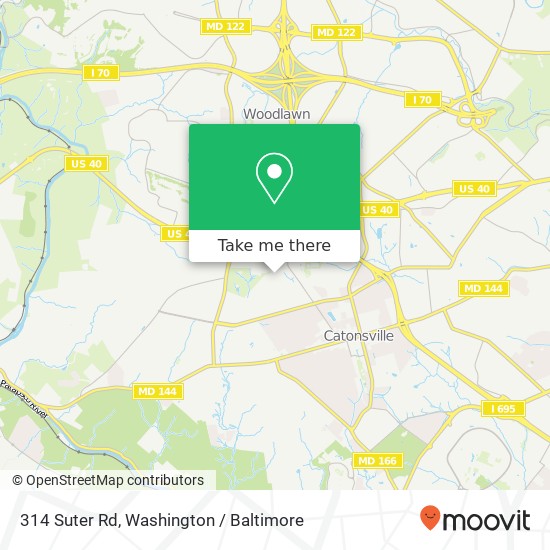 314 Suter Rd, Catonsville, MD 21228 map