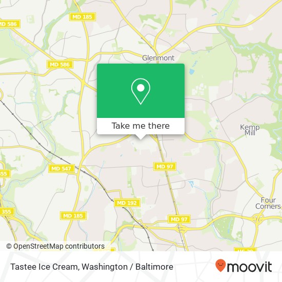 Tastee Ice Cream map