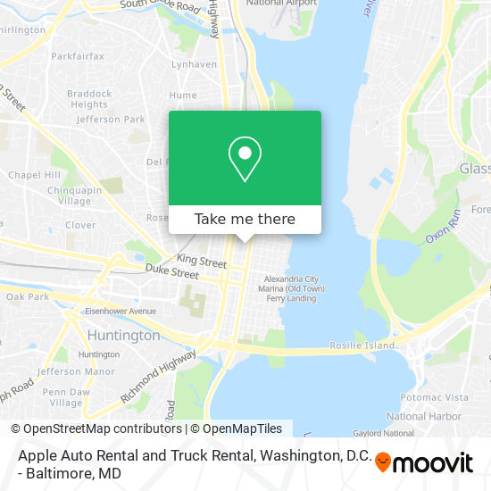 Mapa de Apple Auto Rental and Truck Rental