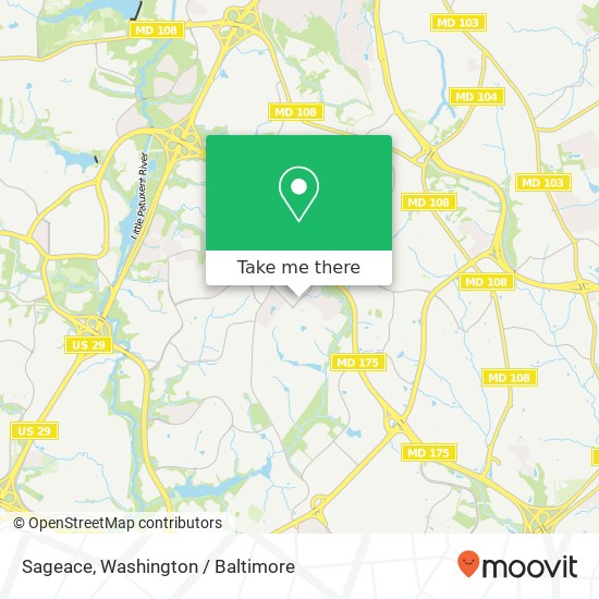 Mapa de Sageace, Columbia, MD 21045