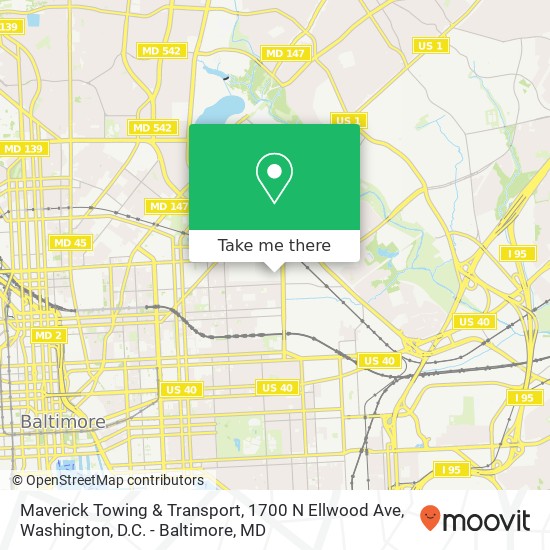 Maverick Towing & Transport, 1700 N Ellwood Ave map