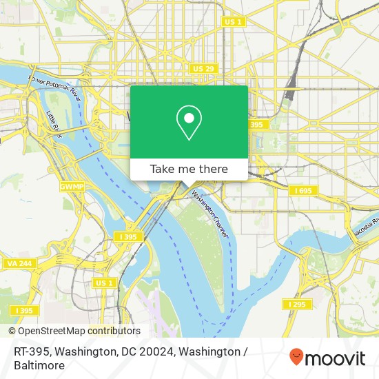 RT-395, Washington, DC 20024 map