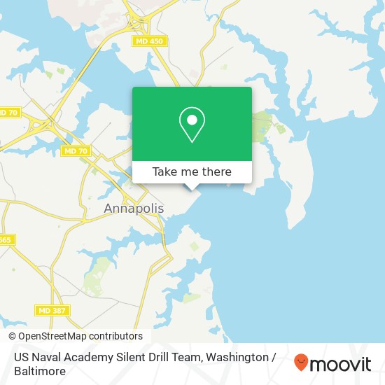 US Naval Academy Silent Drill Team map