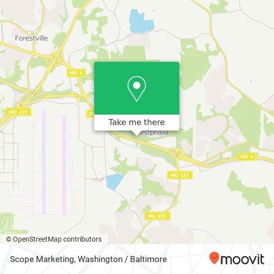 Mapa de Scope Marketing, 9600 Pennsylvania Ave