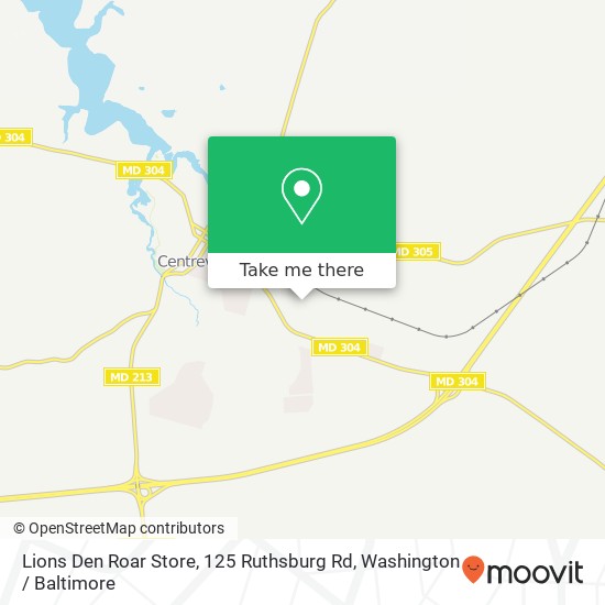 Lions Den Roar Store, 125 Ruthsburg Rd map