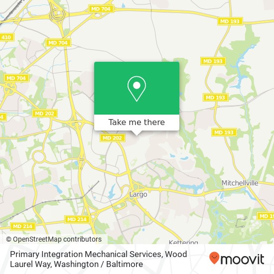 Primary Integration Mechanical Services, Wood Laurel Way map