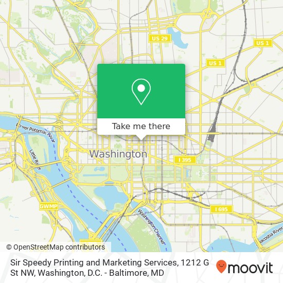 Mapa de Sir Speedy Printing and Marketing Services, 1212 G St NW