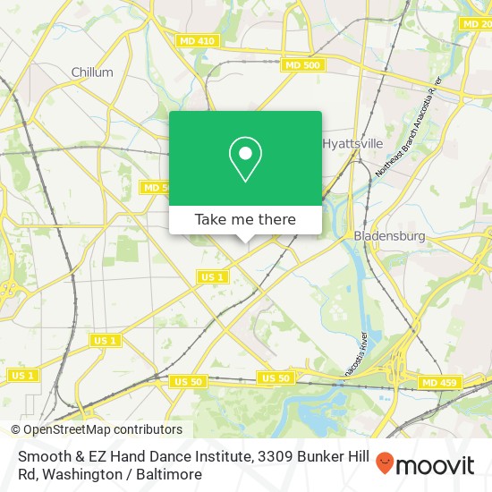 Mapa de Smooth & EZ Hand Dance Institute, 3309 Bunker Hill Rd