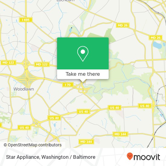 Mapa de Star Appliance, N Forest Park Ave
