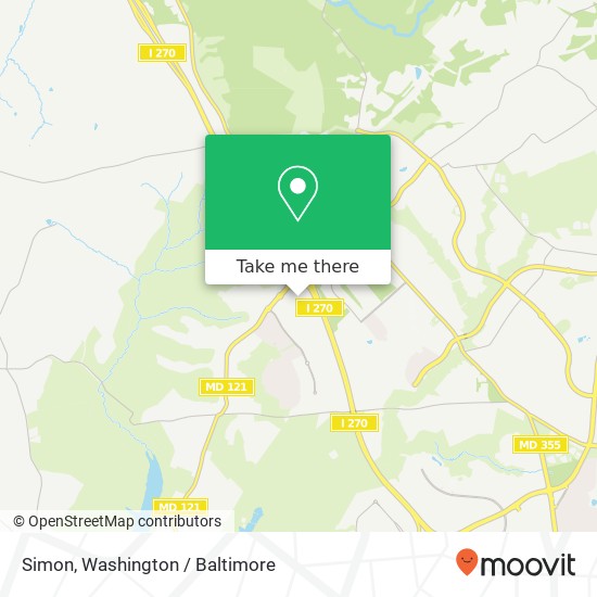 Mapa de Simon, 22705 Clarksburg Rd