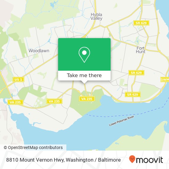 Mapa de 8810 Mount Vernon Hwy, Alexandria, VA 22309