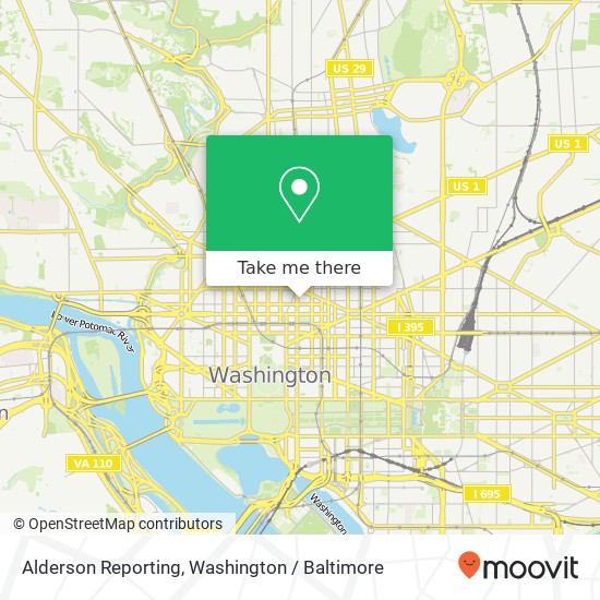 Mapa de Alderson Reporting, 1111 14th St NW