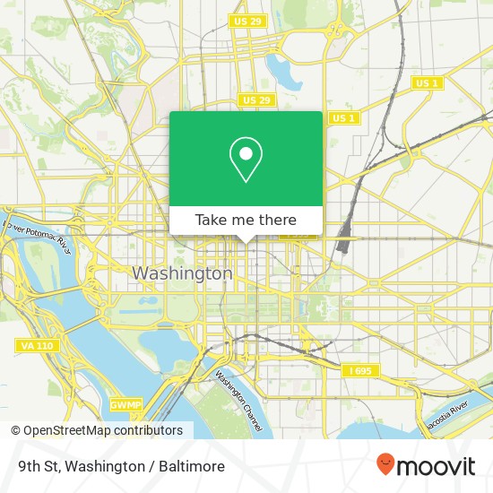 9th St, Washington, DC 20001 map