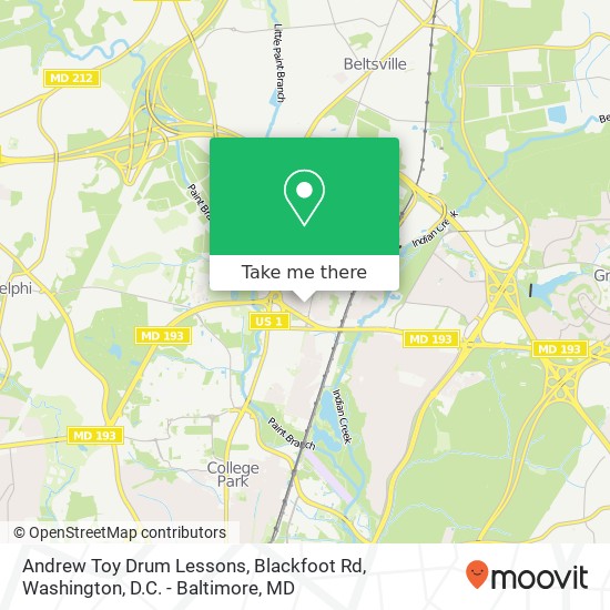 Andrew Toy Drum Lessons, Blackfoot Rd map