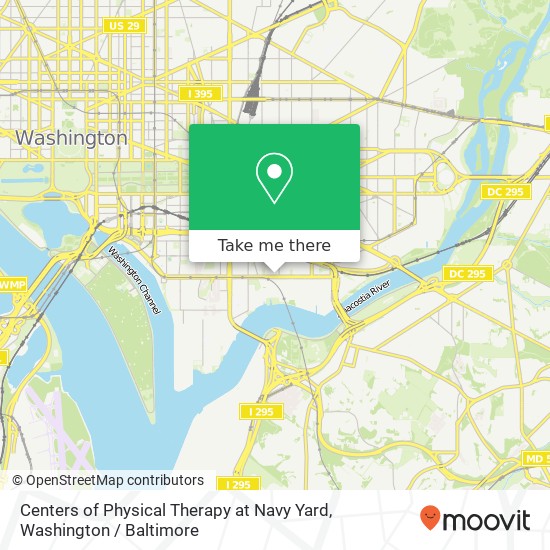 Mapa de Centers of Physical Therapy at Navy Yard, 300 M St SE