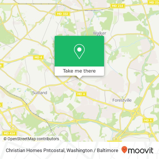 Mapa de Christian Homes Pntcostal, 6211 Marlboro Pike
