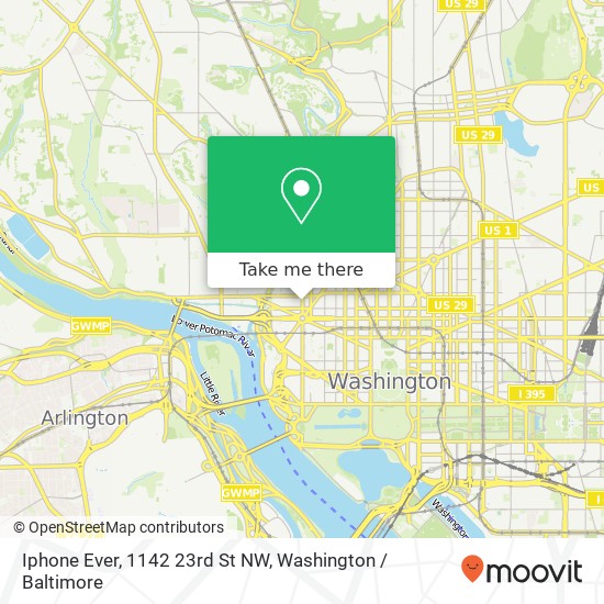 Mapa de Iphone Ever, 1142 23rd St NW