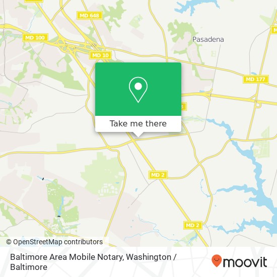 Mapa de Baltimore Area Mobile Notary, E Pasadena Rd