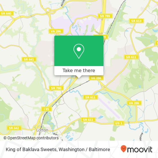 King of Baklava Sweets map