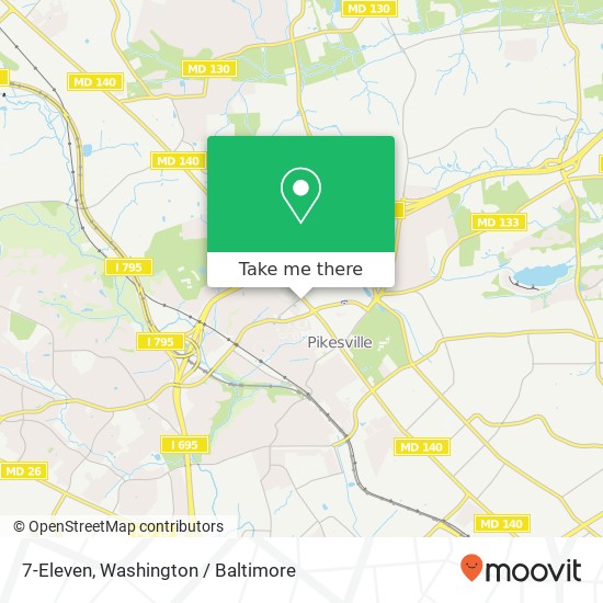 Mapa de 7-Eleven, 1640 Reisterstown Rd