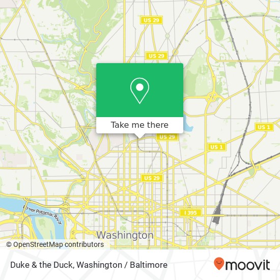 Duke & the Duck, 1342 Florida Ave NW map