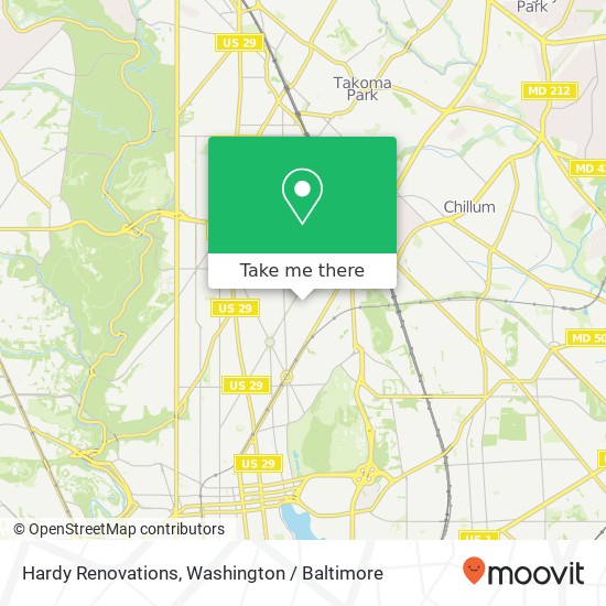 Mapa de Hardy Renovations, Gallatin St NW