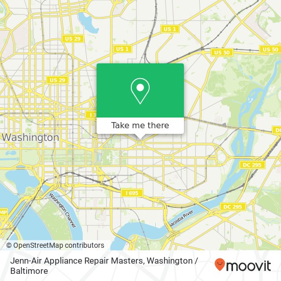 Mapa de Jenn-Air Appliance Repair Masters, 500 C St NE