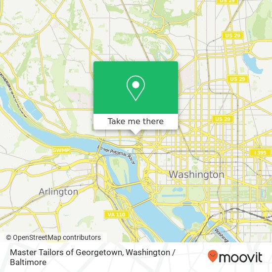 Master Tailors of Georgetown, 2801 M St NW map